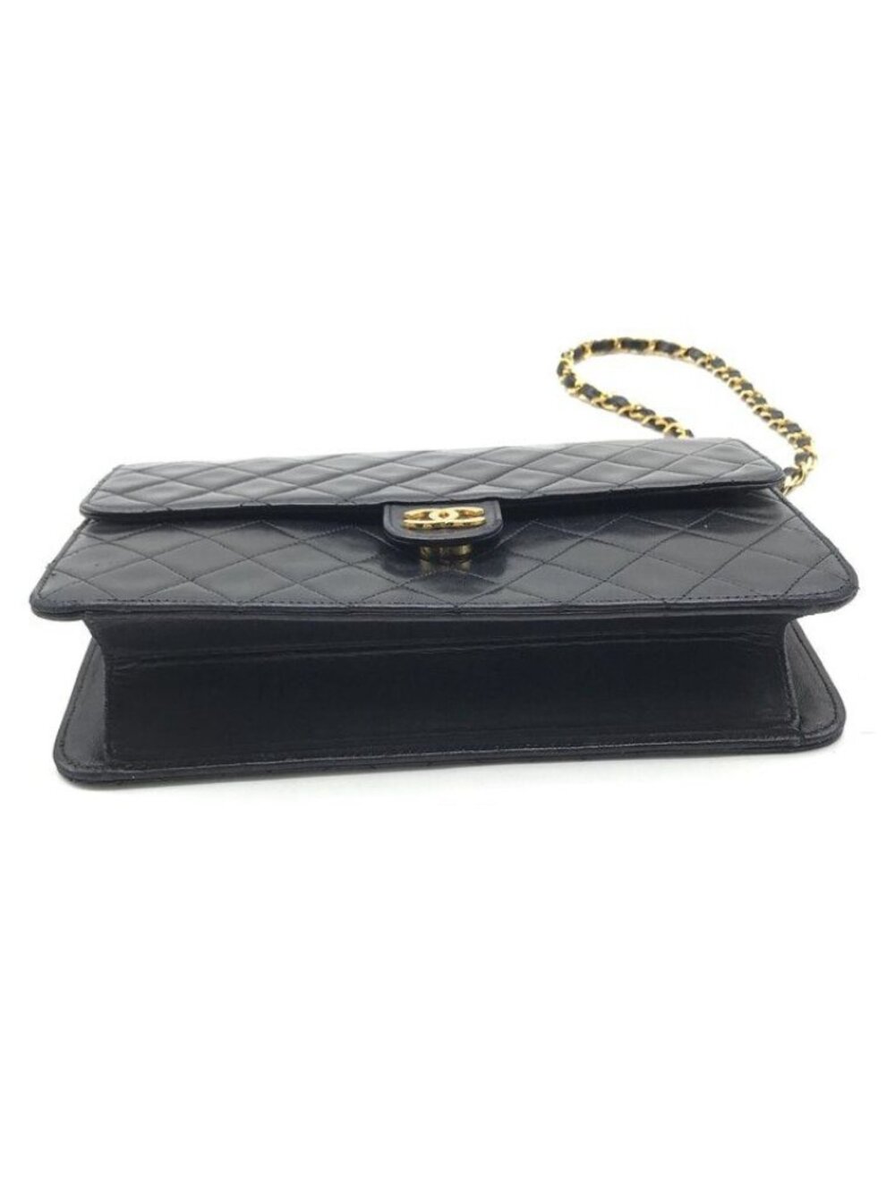 ★SOLD★ Chanel CC Logo Quilted Leather Che Hmm Shoulder Bag LadyBlack - Picture 4 of 10